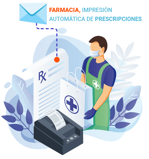 prescripciones médicas en su impresora