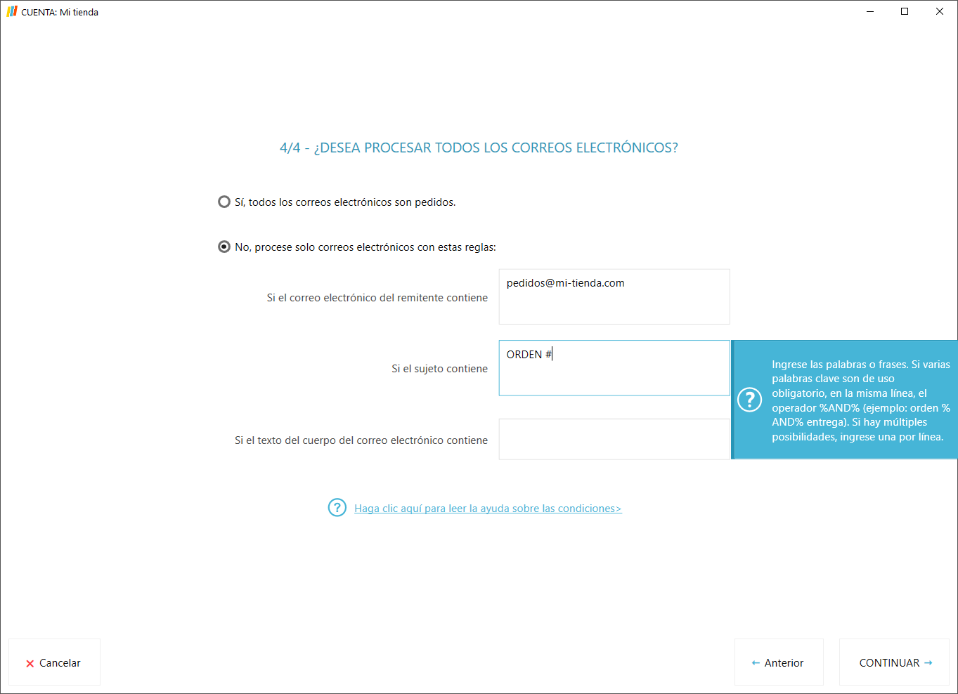 Definir reglas para manejar ciertos correos electrónicos