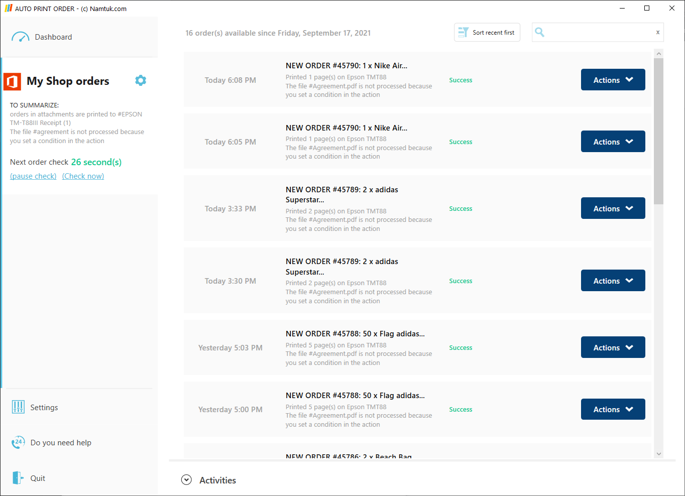 Windows 8 Auto Print Order 1.11 full Windows 8 Auto Print Order full