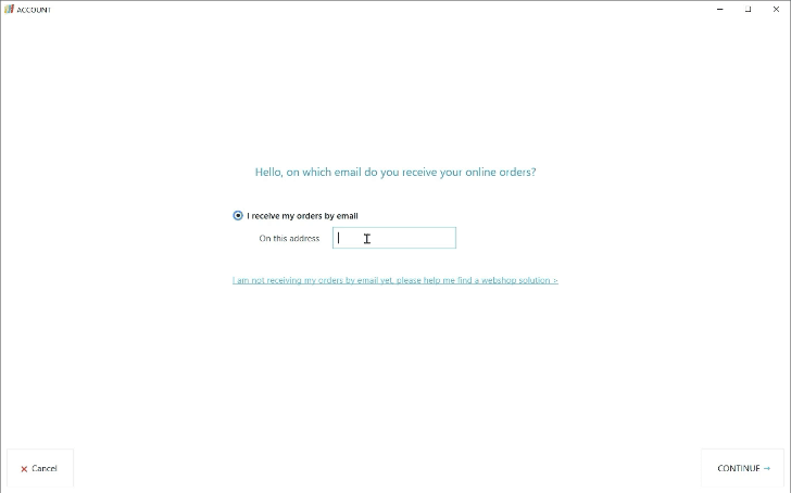 Settings for email connection